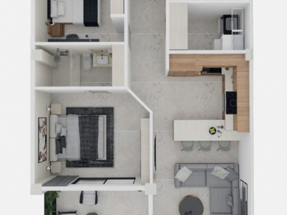 Hoxul 2 bed